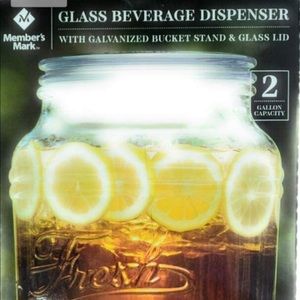 Member's Mark 2 Gallon Glass Beverage Dispenser